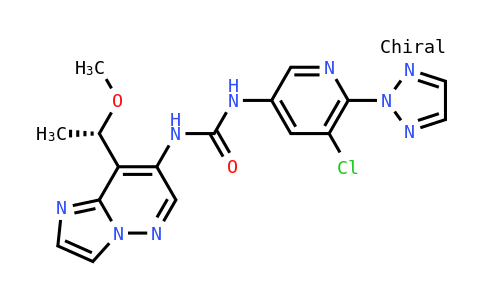 171456 - Urea, N-[5-chloro-6-(2H-1,2,3-triazol-2-yl)-3-pyridinyl]-N'-[8-[(1S)-1-methoxyethyl]imidazo[1,2-b]pyridazin-7-yl]- | CAS 2577171-33-4