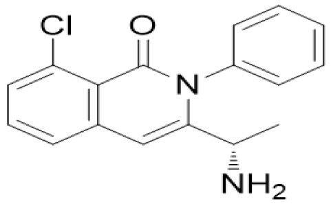 196301 - 3-[(1S)-1-aminoethyl]-8-chloro-2-phenyl-1,2-dihydroisoquinolin-1-one | CAS 1350643-72-9